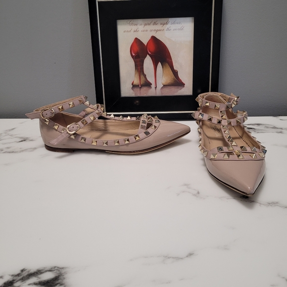 Valentino Rockstud Flats - Picture 2 of 8